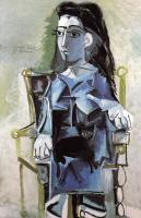 Picasso, Pablo - jacqueline seated with her black cat